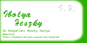 ibolya heszky business card